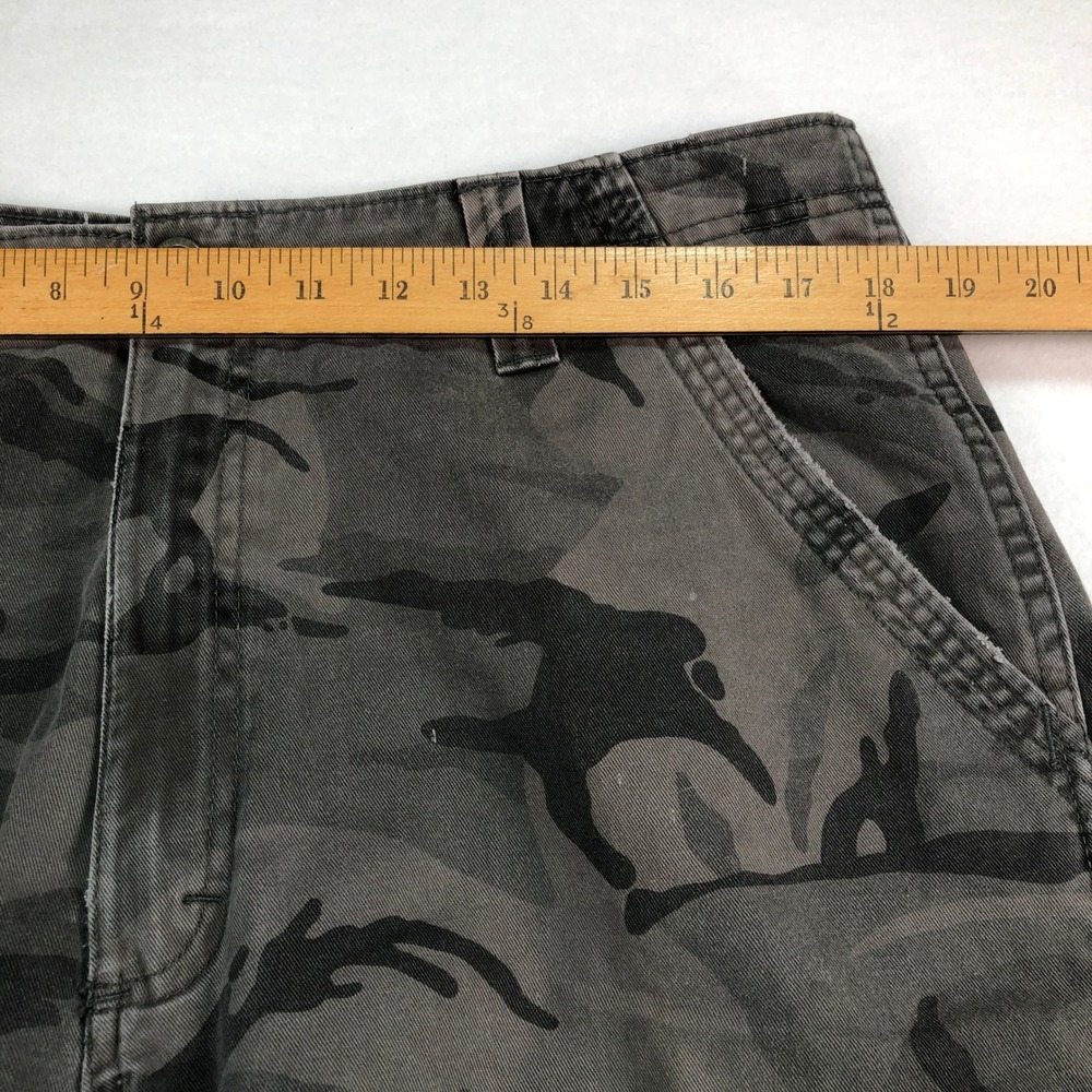 Wrangler Cargo Pants Camouflage Cotton Utility Outdoor Gray‎ Mens 36x34 Camo Y2K - Picture 3 of 10